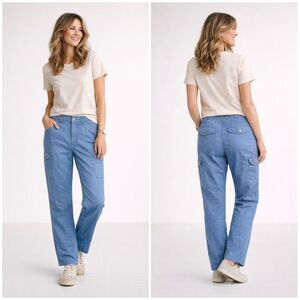 🆕 L.L. Bean Favorite Fit Linen Blend Cargo Pants